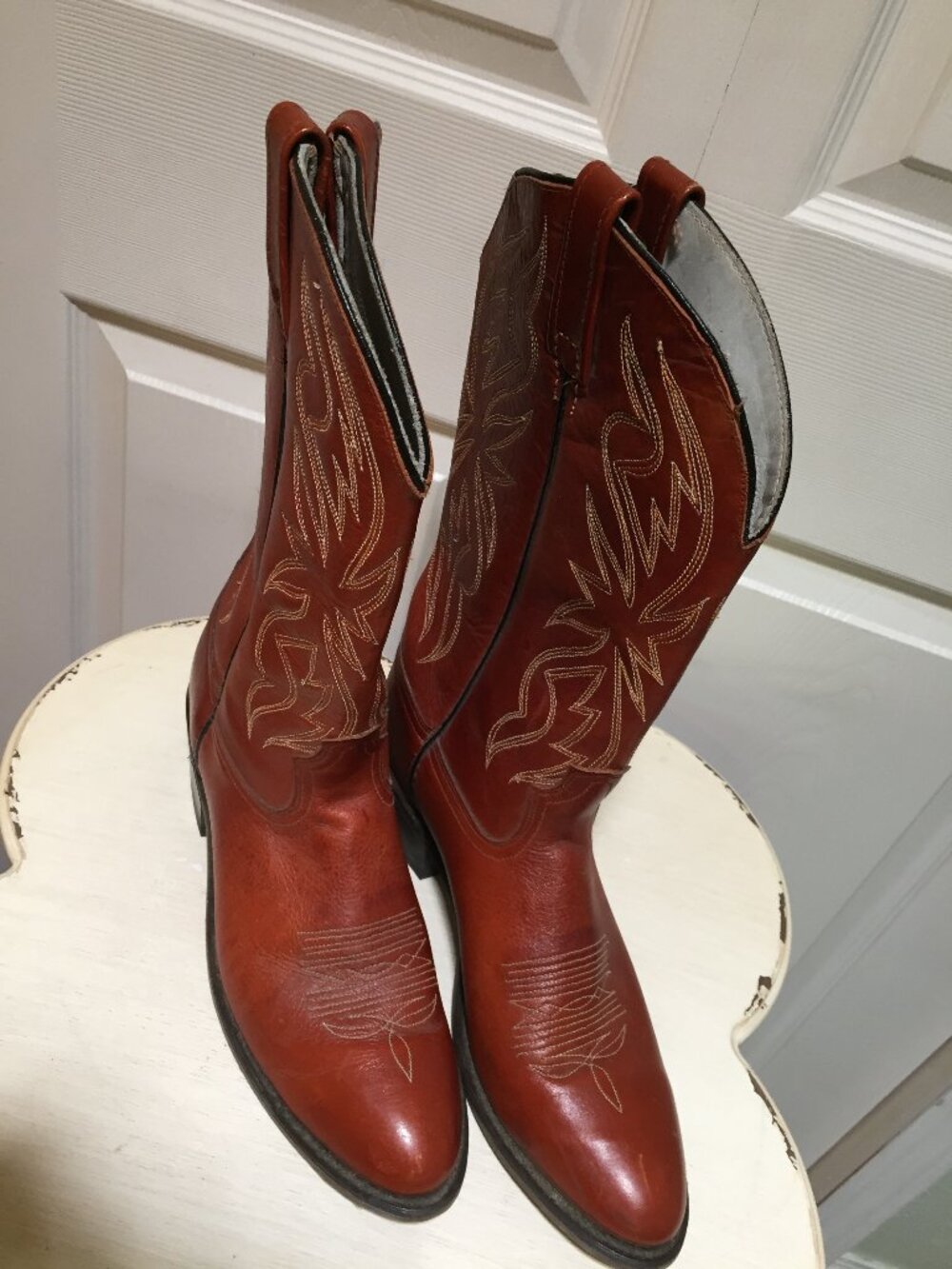 Vintage Men's Dingo ACME Men’s Size 10.5 D 4668 Brown Western Cowboy Boots  NICE